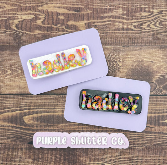 Confetti Name Clips