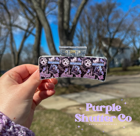 Bookish Pattern Claw Clips