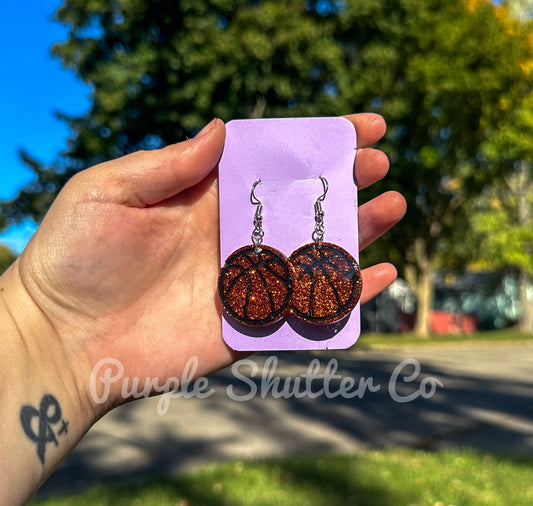 Basketball Dangle Earrings