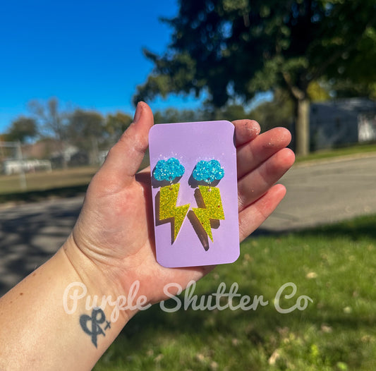 Weather Bolt Dangly Earrings