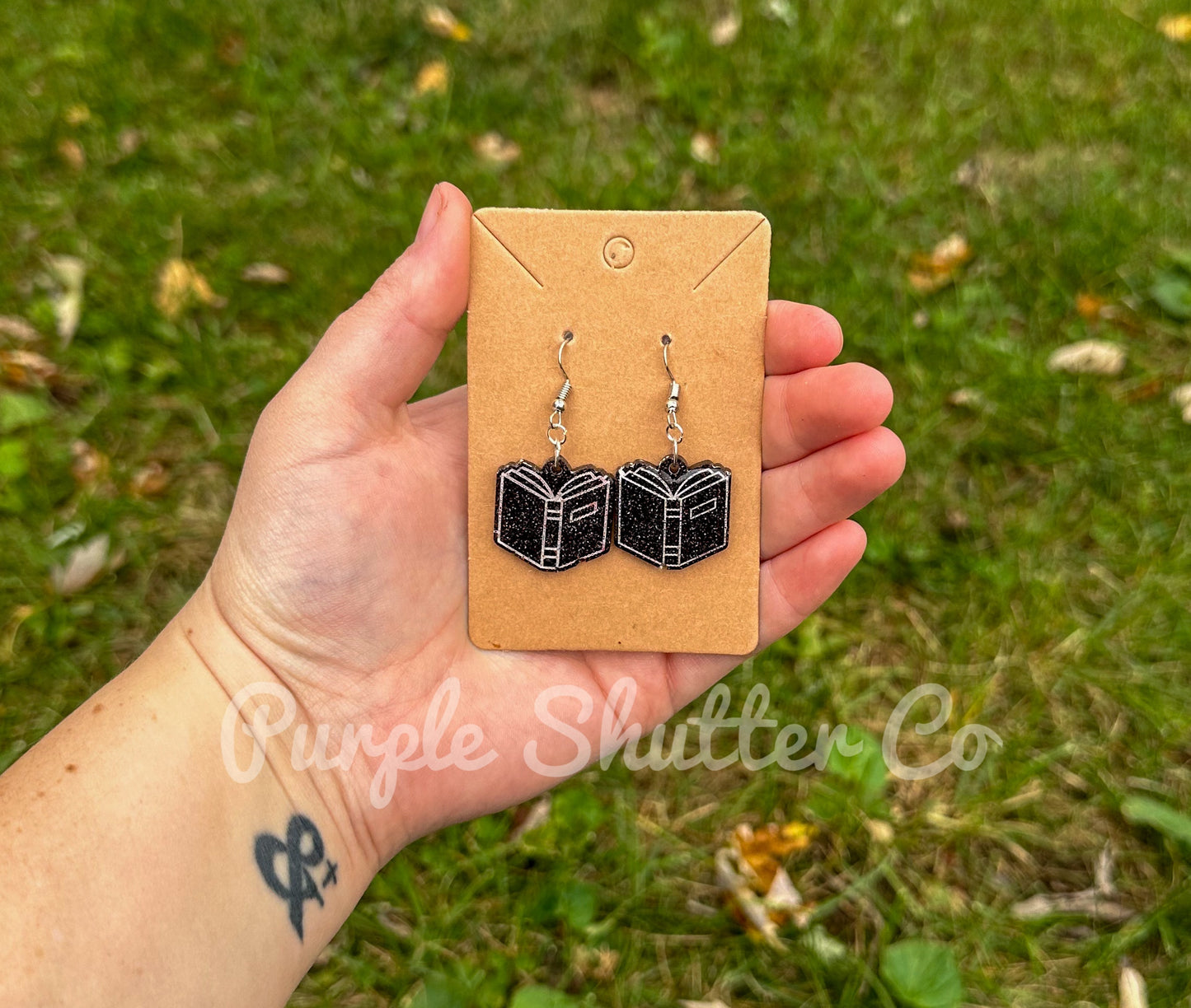 Book Dangle Earrings