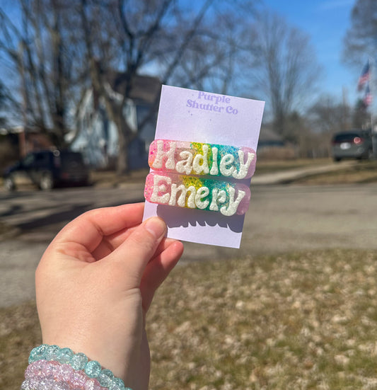 Spring Ombré Name Clip