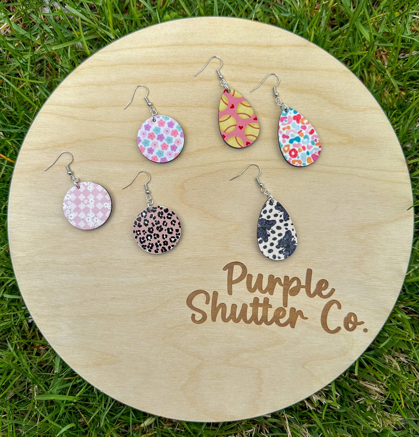 Pattern Dangle Earrings