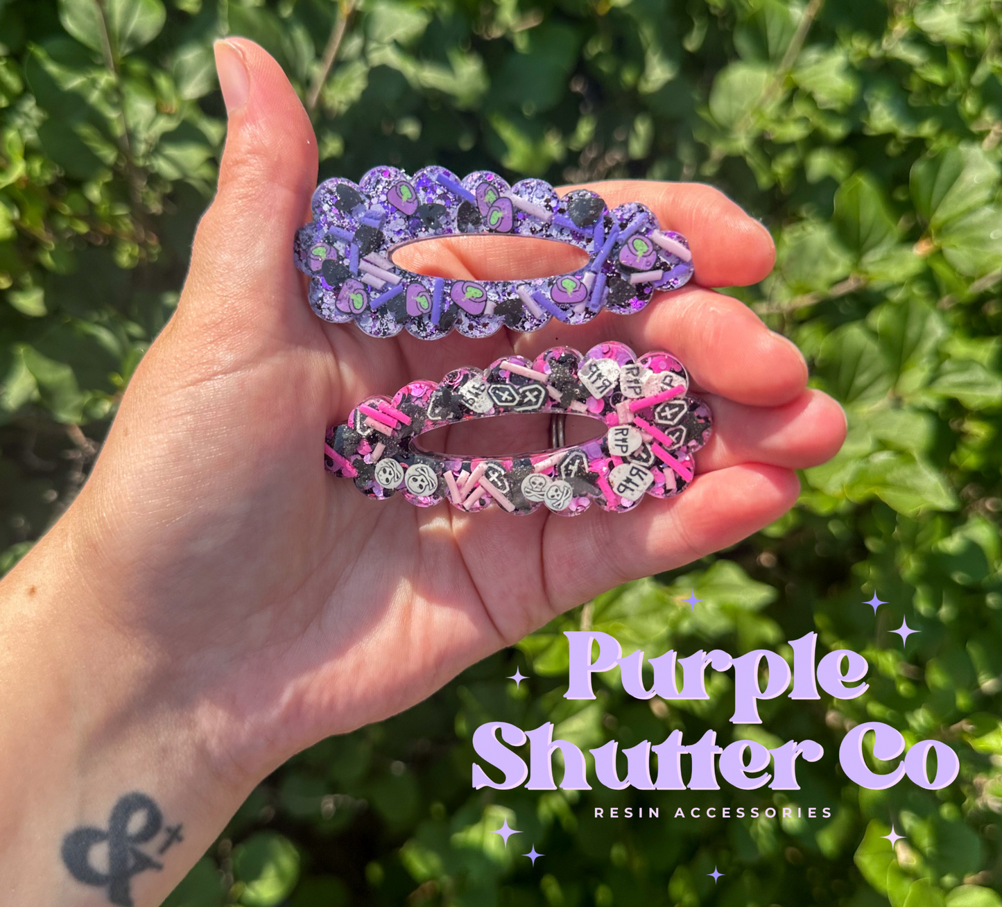 Girly Halloween Sprinkle Snap Clips