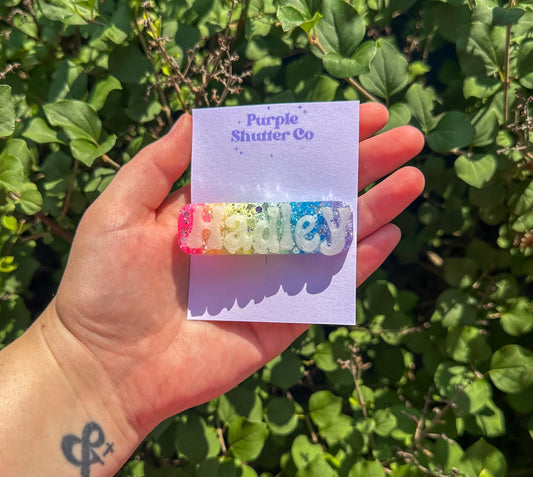 Frosty Bling Name Clip