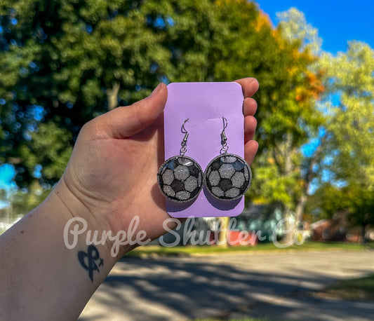 Soccer Dangle Earrings